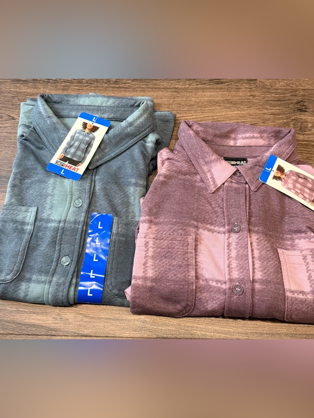 Bundle of 32 Degrees Ladies' Cozy Knit Stretch Plaid Top